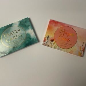 Prayer Cards Set - Teal & Peach Watercolor Designs